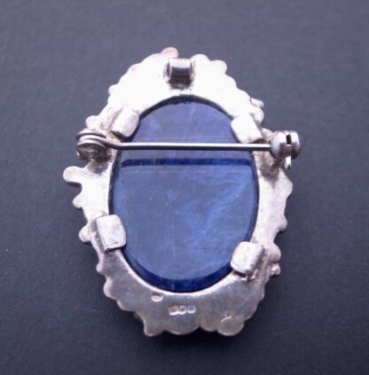 WH (unidentified), sodalite mounted silver pendant brooch, Edinburgh 1987 (Ref S+906) - Image 4