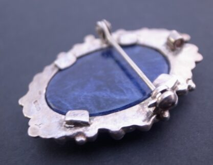 WH (unidentified), sodalite mounted silver pendant brooch, Edinburgh 1987 (Ref S+906) - Image 5