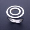 Bent Stausholm Polsen, black enamel and silver ring, Denmark, circa 1980 (Ref S+876HH) SOLD