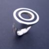 Bent Stausholm Polsen, black enamel and silver ring, Denmark, circa 1980 (Ref S+876HH) SOLD - Image 2