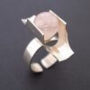 Kultaseppa Salovaara, rose quartz set silver ring, Finland, circa 1972 (Ref S+848) SOLD - Image 2
