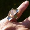 Kultaseppa Salovaara, rose quartz set silver ring, Finland, circa 1972 (Ref S+848) SOLD - Image 9