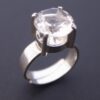 Bengt Hallberg, rock crystal set silver ring, Sweden, circa 1975 (Ref S+886) SOLD