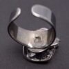 Anonymous, silver plated amethyst set ring, Scandinavian, circa 1970 (Ref S+870) - Image 4