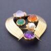Sigurd Persson for Stigbert, multigem set 18 carat gold brooch, Sweden, 1952 (Ref S+820) SOLD - Image 4