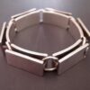 Soren Borup for S. Weitemeyer, heavy silver panel bracelet, Denmark, 1973 London import mark (Ref S+779) SOLD