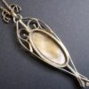 JW (maker unknown), mother of pearl set silver gilt Arts and Crafts style pendant, Birmingham 1980 (Ref S+914) SOLD - Image 3