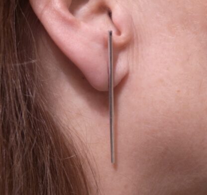 Hans Hansen, unusual pair of silver earrings, Denmark, circa 1985 (Ref S+854) SOLD - Image 11