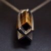 Elis Kauppi for Kupittaan Kulta, tiger eye silver pendant on chain, Finland, circa 1975 (Ref S+921) SOLD - Image 4