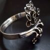 Hannu Ikonen for Valo-Koru Oy, silver reindeer moss cross over bangle, Finland, 1973 (Ref S+930) SOLD - Image 2