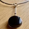 Torun Bülow Hube for Georg Jensen, silver neck ring, No. 410, with a black onyx drop pendant, No. 311C, circa 2015 (Ref S+689HH) - Image 3