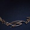 Jane Watling of Lacock, 9 carat gold 'Birds Nest Leaf' necklace, London 1998 (Ref S+929HH) - Image 2