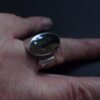 Ralph Weston for Cado Designs, moss agate set modernist silver ring, Sheffield 1975 (Ref S+915) SOLD - Image 8