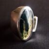 Ralph Weston for Cado Designs, moss agate set modernist silver ring, Sheffield 1975 (Ref S+915) SOLD - Image 3