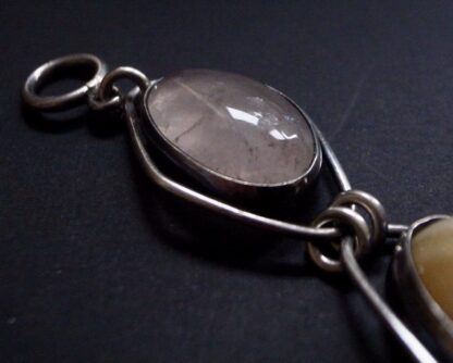 Dansk Guldsmede-Handvaerk, multi hardstone set silver bracelet, Denmark, circa 1968 (Ref S+937) SOLD - Image 2