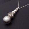 Jacqueline Rabun for Georg Jensen, silver 'Cave' drop pendant, post 1990 (Ref S+939) SOLD - Image 2