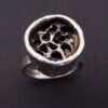Candra Aktiebolag Atelje (attributed), cast silver ring, Sweden, 1970 London import mark (Ref S+936) - Image 4