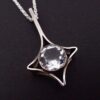 Kultaseppa Salovaara, rock crystal set silver pendant on a chain, Finland, circa 1975 (Ref S+945) SOLD