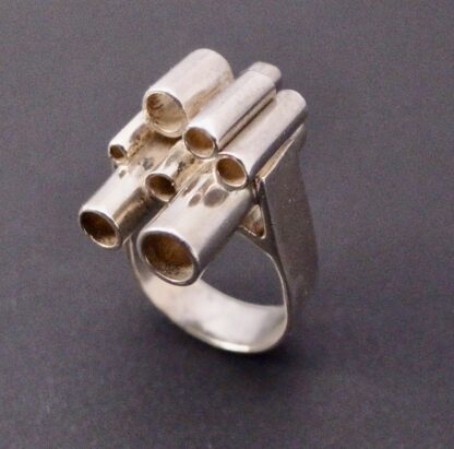 Graham Watling of Lacock, silver 'Tubes' ring, London 1972 (Ref S+944) SOLD