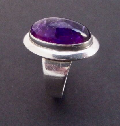 Niels Erik From, amethyst set silver ring, Denmark, circa 1970 (Ref S+951HH) - Image 3