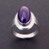 Niels Erik From, amethyst set silver ring, Denmark, circa 1970 (Ref S+951HH) - Image 4