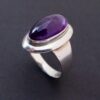 Niels Erik From, amethyst set silver ring, Denmark, circa 1970 (Ref S+951HH) - Image 5