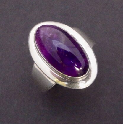 Niels Erik From, amethyst set silver ring, Denmark, circa 1970 (Ref S+951HH) - Image 6