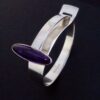 Elis Kauppi for Kupittaan Kulta, amethyst set silver bangle, Finland, circa 1960 (Ref S+949) SOLD - Image 2