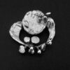 Relo, brutalist silver brooch, Germany, circa 1970 (Ref S+958)