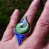 Synnøve Korssjøen for David-Andersen, enamel and silver ring, Norway, circa 1980 (Ref S+963) - Image 6