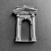 Pamina of London, silver architectural pendant after the preliminary Porta Pia sketch by Michelangelo, London, 1994 (Ref S+972) SOLD