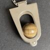 Kultaseppa Salovaara, kinetic tiger eye set silver pendant on a chain, Finland, circa 1970 (Ref S+978) SOLD