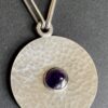 B. Poulsen, amethyst set silver pendant on a chain, Denmark, circa 1970 (Ref S+992) SOLD
