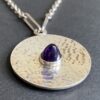 B. Poulsen, amethyst set silver pendant on a chain, Denmark, circa 1970 (Ref S+992) SOLD - Image 3