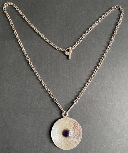B. Poulsen, amethyst set silver pendant on a chain, Denmark, circa 1970 (Ref S+992) SOLD - Image 5