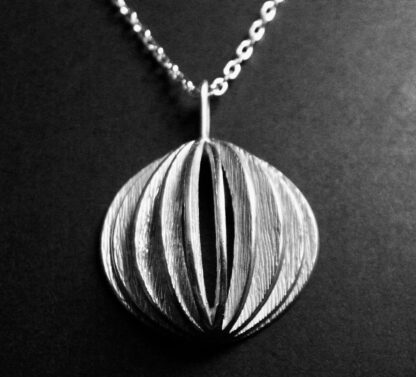 Arne Johansen, cast silver pendant on a chain, Denmark, circa 1970 (Ref S+970) SOLD