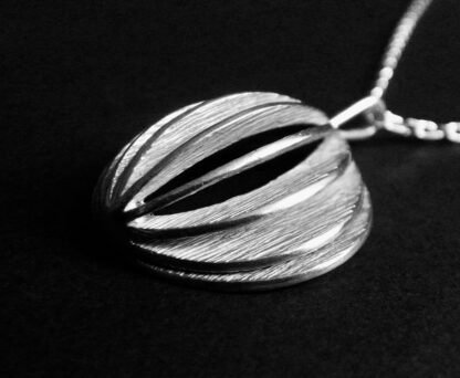 Arne Johansen, cast silver pendant on a chain, Denmark, circa 1970 (Ref S+970) SOLD - Image 2