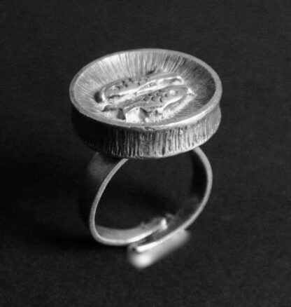 Hermann Siersbol, silver 'Pisces' Zodiac ring, Denmark, circa 1970 (Ref S+1007) SOLD - Image 2