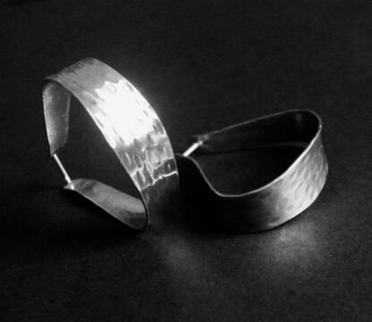 Alton, pair of silver hoop earrings, Sweden, 1974 (Ref S+983) SOLD - Image 2