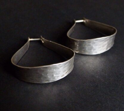 Alton, pair of silver hoop earrings, Sweden, 1974 (Ref S+983) SOLD - Image 3