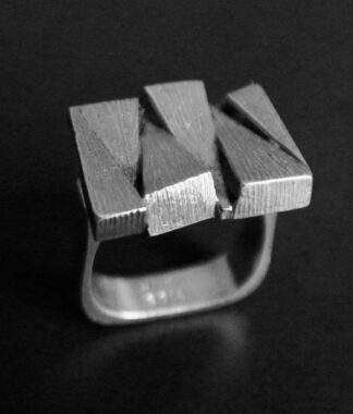 Peter Vang, cast silver ring, Denmark, circa 1975 (Ref S+967) SOLD