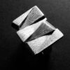 Peter Vang, cast silver ring, Denmark, circa 1975 (Ref S+967) SOLD - Image 2