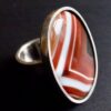 Birte Bøgeholdt Pedersen, large banded agate set silver ring, Denmark, circa 1975 (Ref S+1008) - Image 2