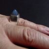 Arne Johansen, blue/grey agate set silver ring, Denmark, circa 1980 (Ref S+997) SOLD - Image 9