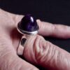 M. P. Christoftersen, amethyst set silver ring, Denmark, circa 1975 (Ref S+1003) - Image 8