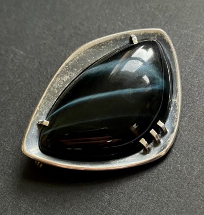 WWL (not known), hawk's eye set silver brooch, South Africa, circa 1972 (Ref S+1023HH) SOLD - Image 2