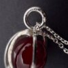 Elis Kauppi for Kupittaan Kulta, carnelian bead set silver heart pendant on chain, Finland, circa 1975 (Ref S+1031) SOLD - Image 5