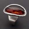 Carl Ove Frydensberg, Baltic amber set silver ring, Denmark, circa 1970 (Ref S+1035) - Image 2