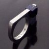 Uwe Moltke, sodalite set silver ring, Denmark, circa 1975 (Ref S+988) SOLD - Image 2