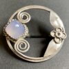 Gladys and Charles Mumford, Arts and Crafts grey agate set silver brooch, Falmouth, circa 1960 (S+1043)